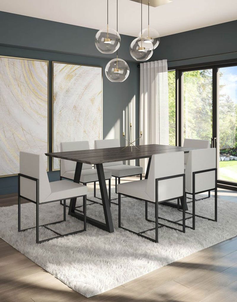 Hazel Upholstered Modern Chair Metal Legs for Restaurants