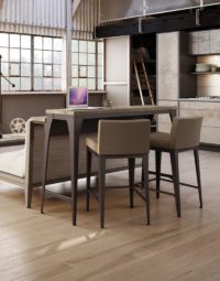 Arden Branch Emery Tan Upholstered Contemporary Bar Stool Design Inspo with half back