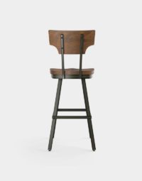 Arden Branch Georgia Swivel Stool Wood Seat and wooden back for restaurant counter elevated seating