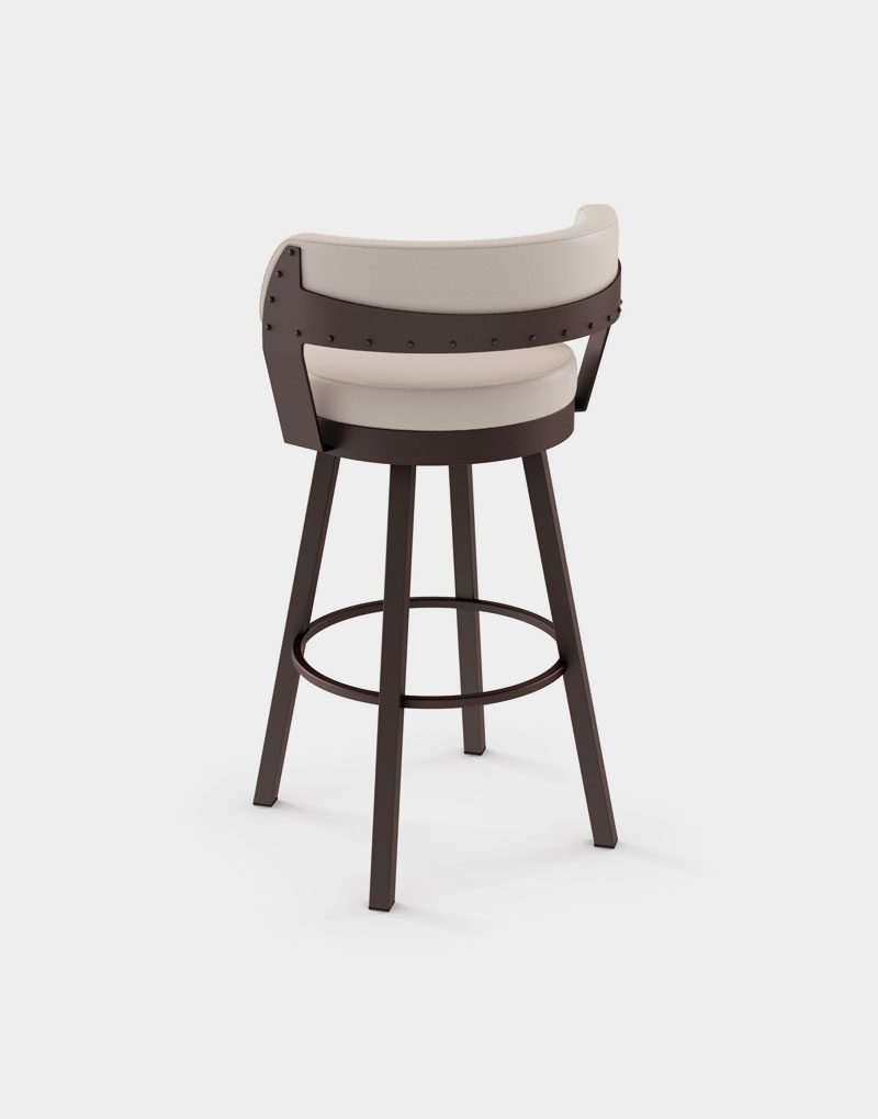 Remy Contemporary Leather Upholstered Swivel Counter Stool with brown metal legs for Restaurants and bars Remy Contemporary Leather Upholstered Swivel Counter Stool with brown metal legs for Restaurants and bars