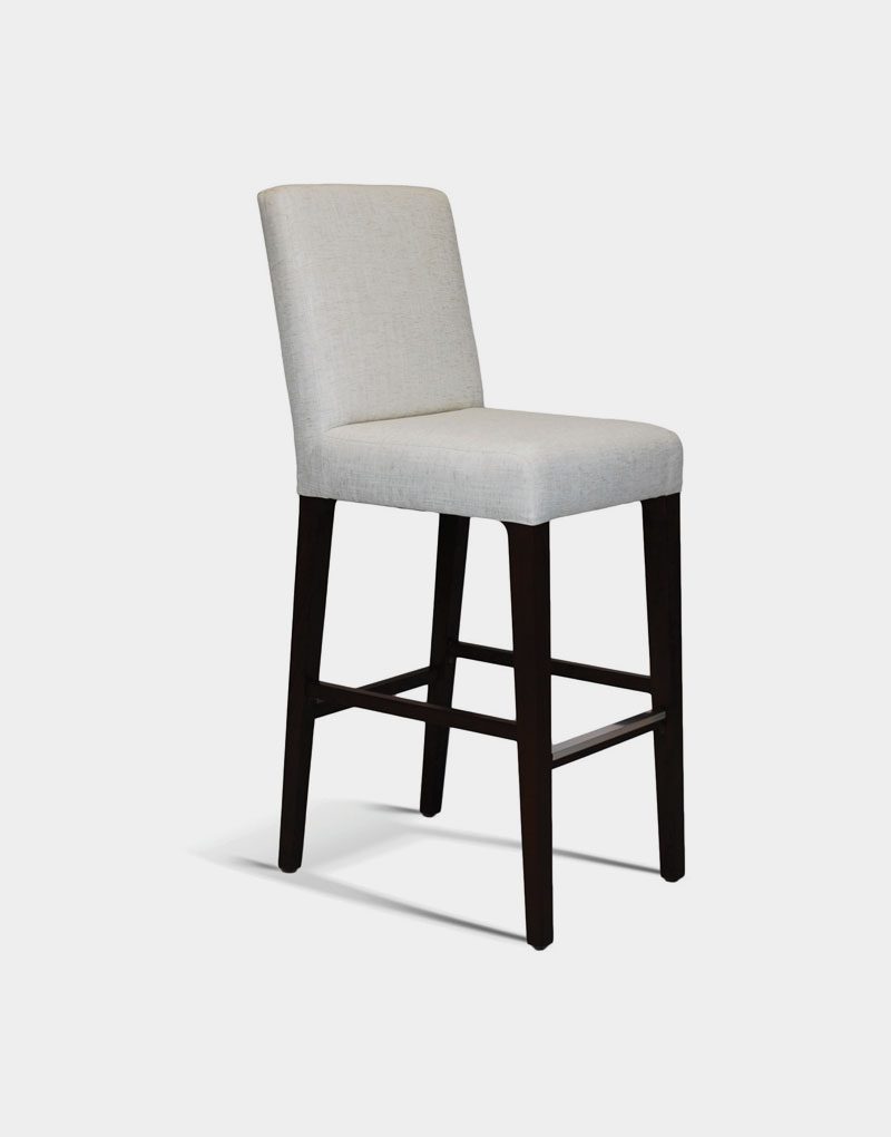 Bailey Fully Upholstered Light Grey Wash Bar Stool for Restaurants for sale