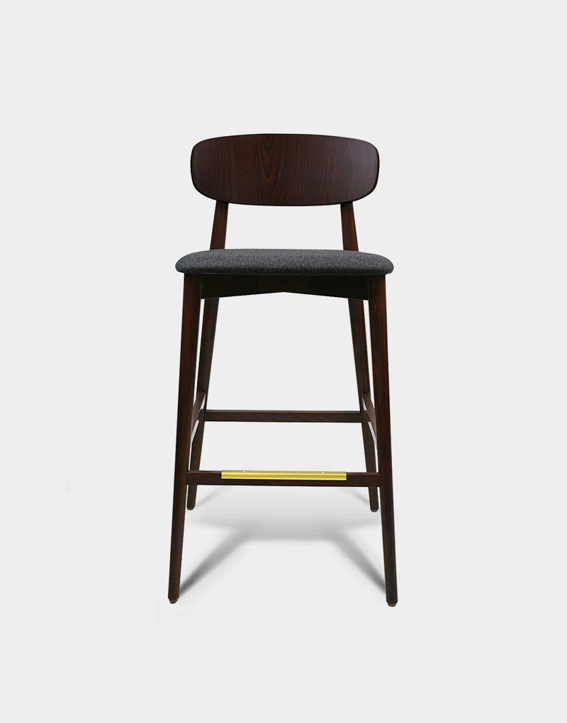 harlow brown walnut barstool for commercial restaurants and bar businesses