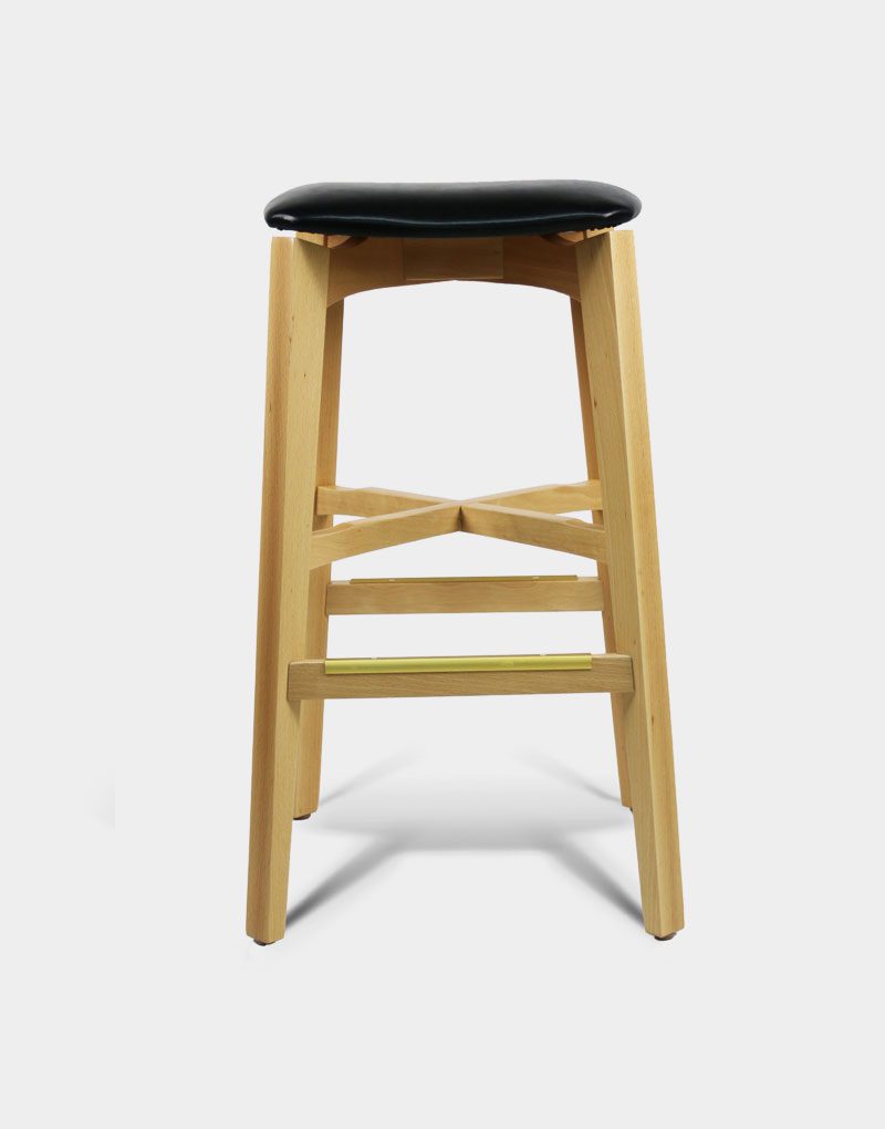 Jules Upholstered Wood Backless BarStool for Restaurant seating