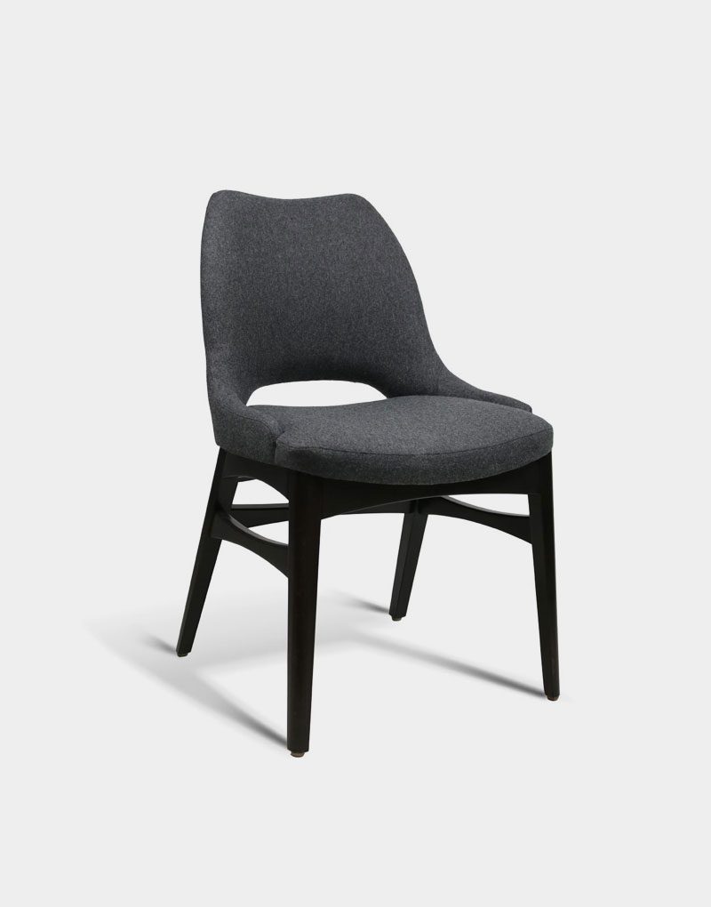 Harlee chair grey upholstered seat and back for restaurants