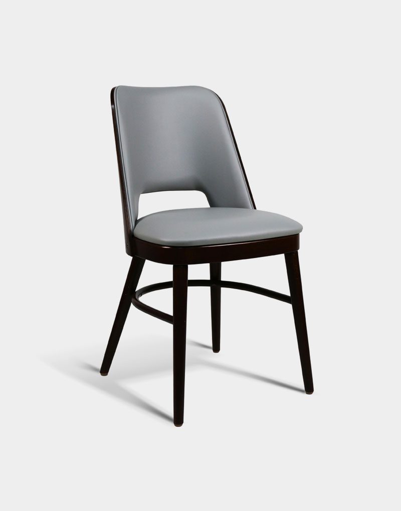 Nila Chair black frame with gray upholstered seats for Commercial business