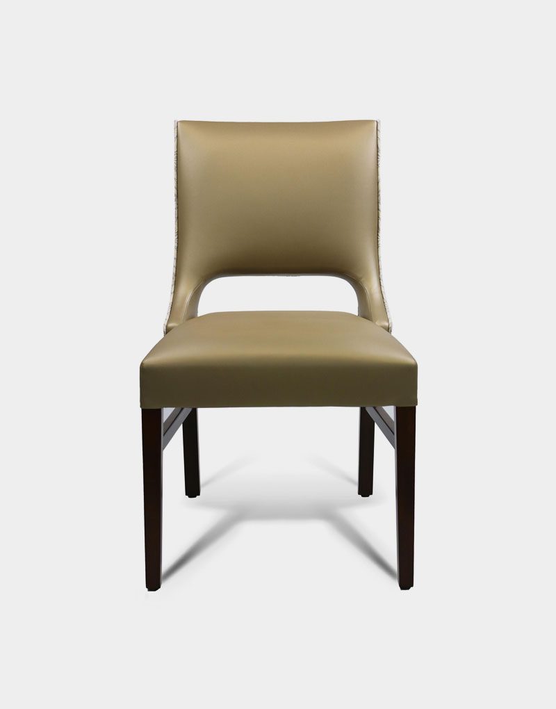 Upholstered Riley WoodChair With Nail-heads for Commercial Restaurants