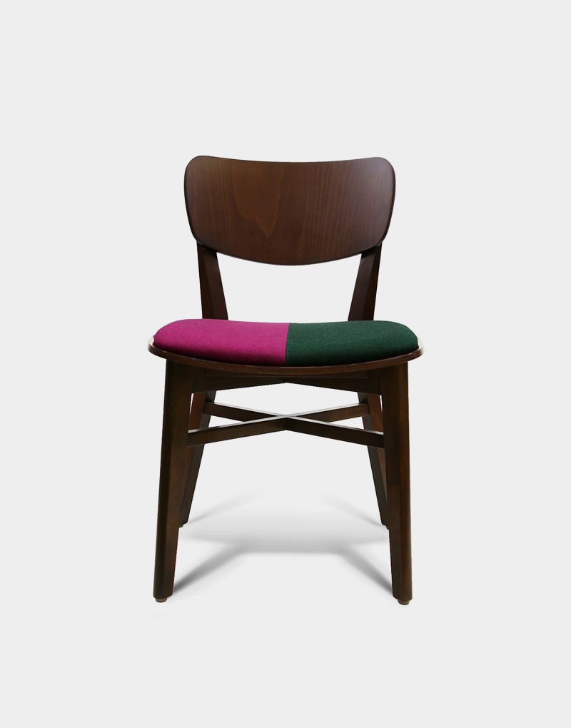 2 tone Wood upholstered sofia chair for restuarant