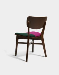 2 tone Colored Wooden upholstered sofia chair for restaurant