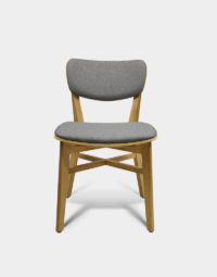 grey sofia wooden chair for restaurants upholstered seat and back